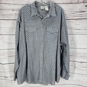 Express Riders Western Pearl Snap Button Up Long Sleeve Shirt Size 2XL